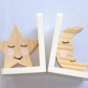Book Ends Set (Star & Moon)